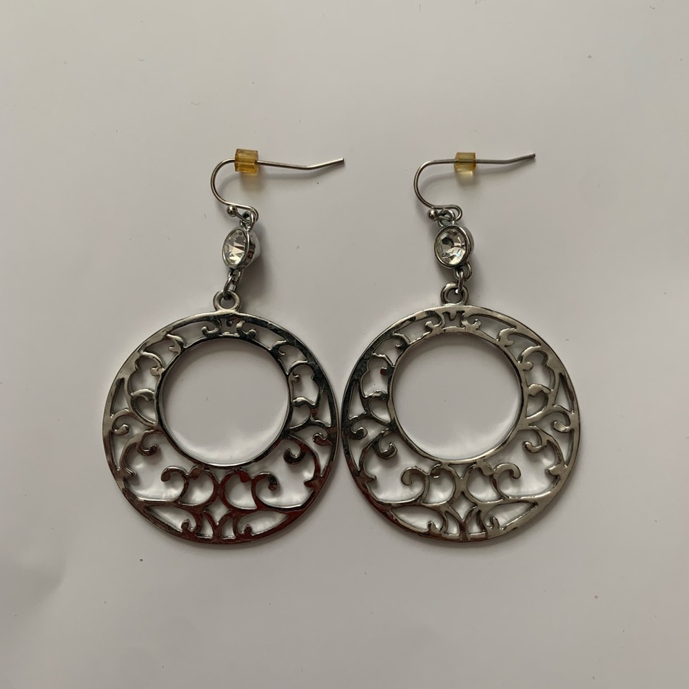 WHBM Silver Hoop Earrings